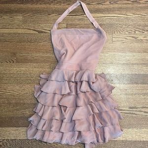 NBD Dark Blush Pink Tulle Halter Dress